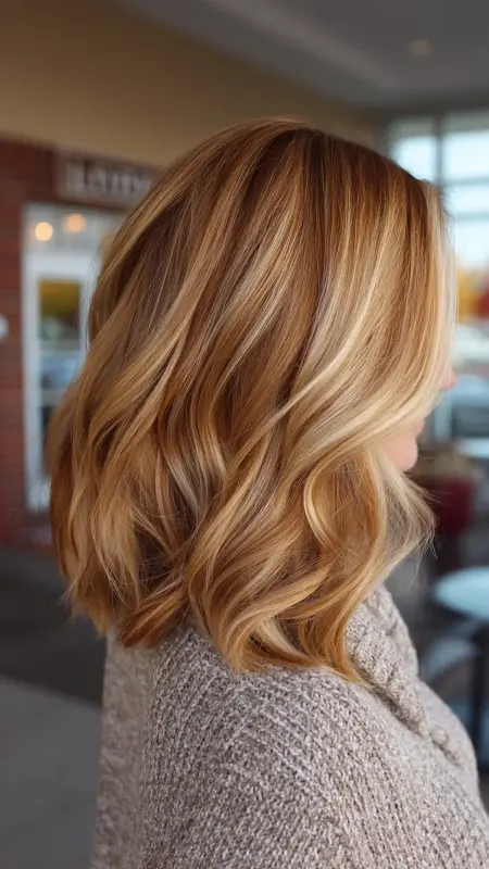 Honey Blonde Lob - Low maintenance hair color