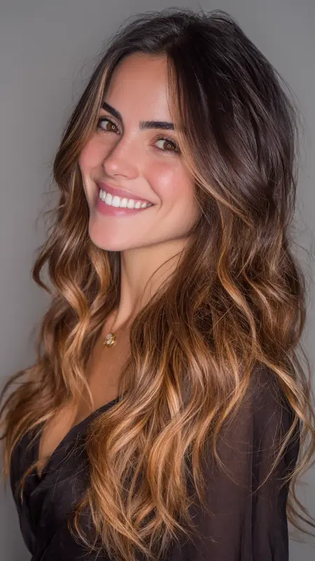 Honeyed Brunette Balayage - Classy hair color ideas