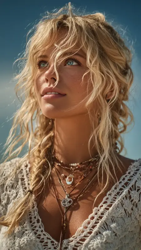 Hush Cut with Boho Waves and Face Framing Pieces - Hush cut