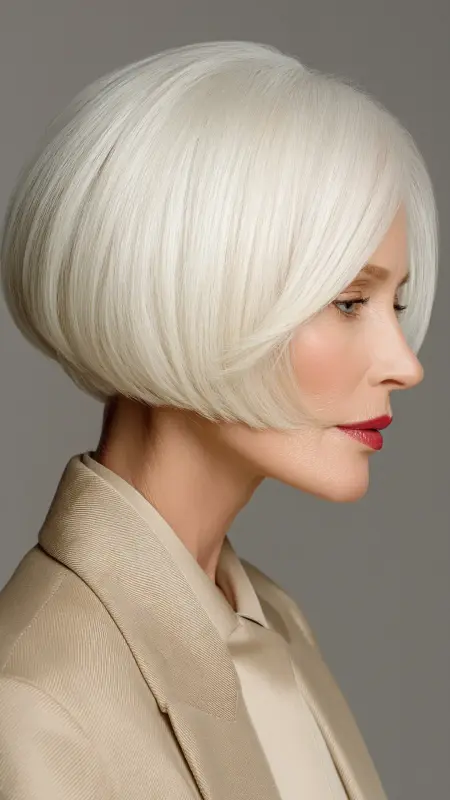 Inverted Bob with Volume - bob haircuts for women over 60 with fine hair