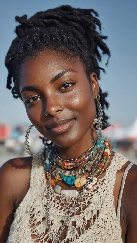 Knotless Braids With Boho Accessories - Coarse Hairstyles For Women