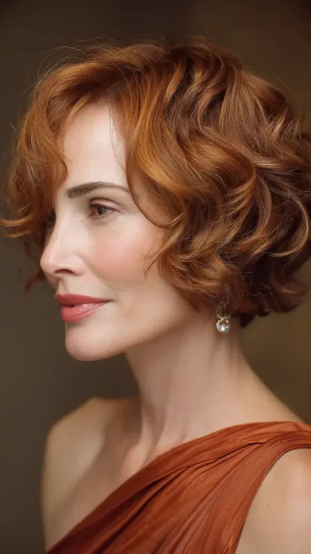 Layered Bob with Deep Waves - Sassy hair older women