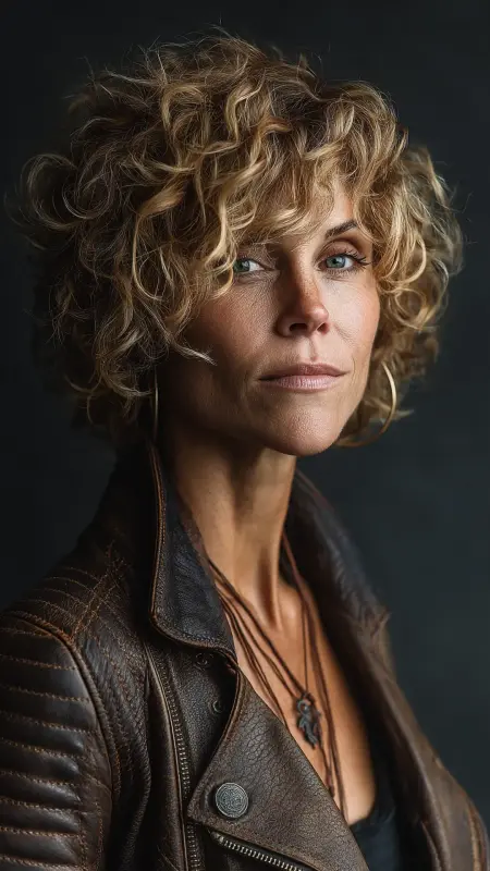 Layered Curly Shag - Hairstyles For Women Over 60 With Curly Hair