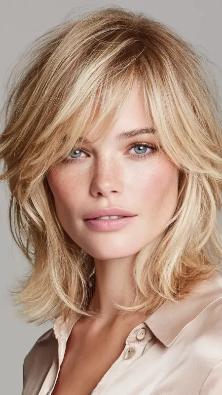 Layered Feathered Bob with Root Lift - Feathered Bob Hairstyles