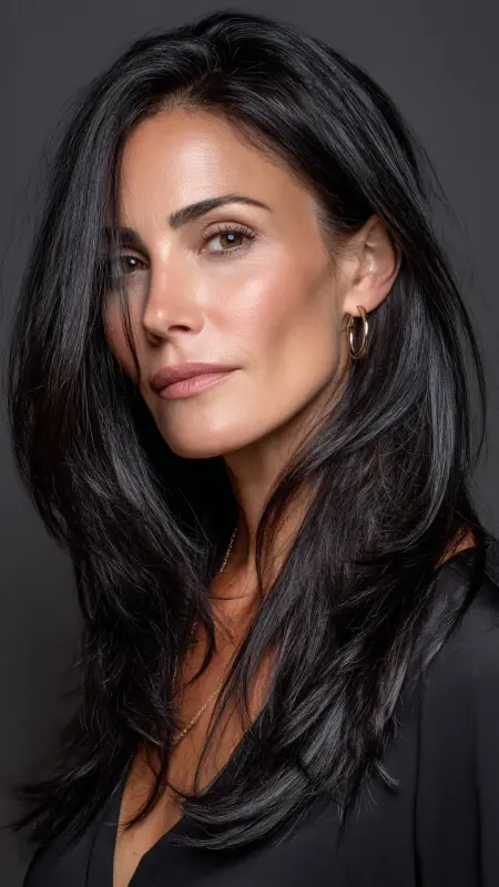 Long Hair with Micro Layers - Long Haircuts For Women Over 40
