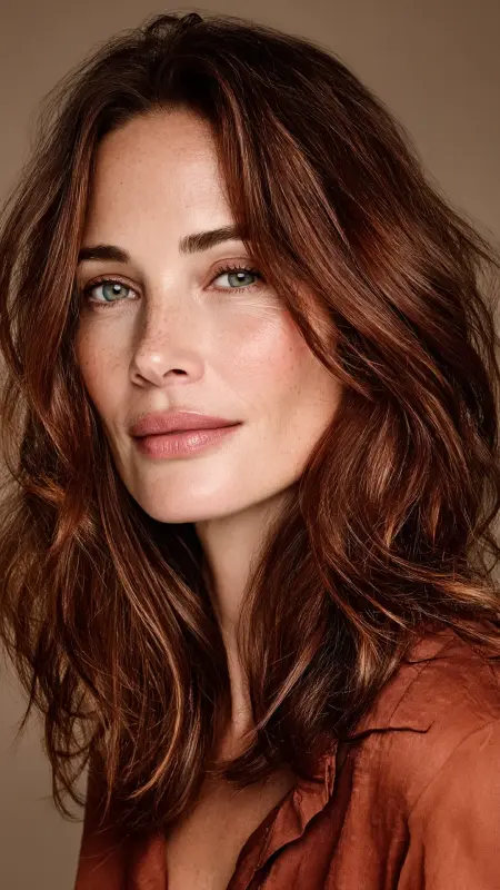 Long Hair with Subtle Waves - Long Haircuts For Women Over 40