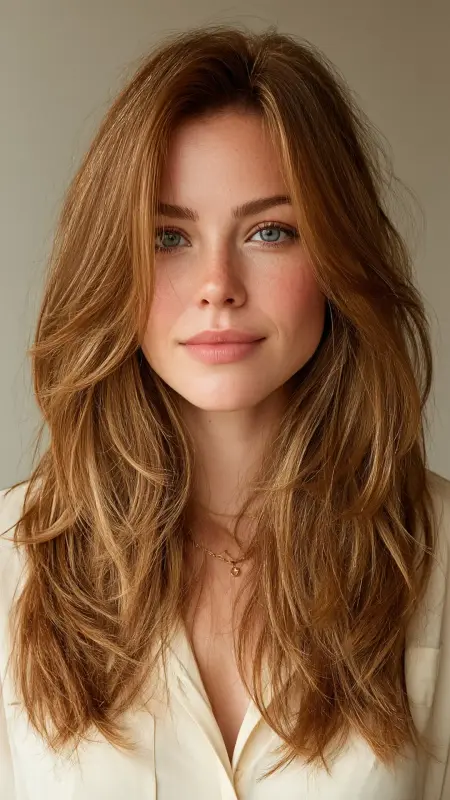 Long Layered Cut with Face-Framing - Classy haircuts for women