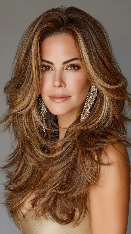 Long Layers With Feathered Ends - Coarse Hairstyles For Women