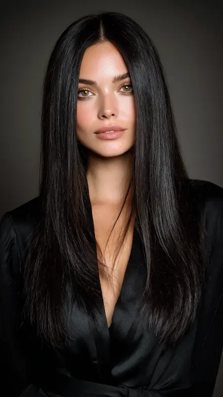 Long Straight Cut with Center Part - Timeless haircut