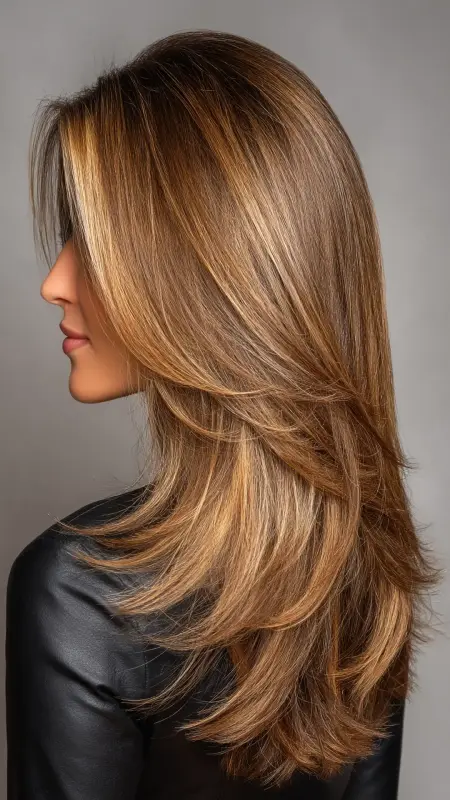 Long V-Cut - Long Haircuts For Women Over 40