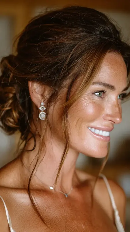 Loose Low Bun With Face-Framing Strands - Coarse Hairstyles For Women