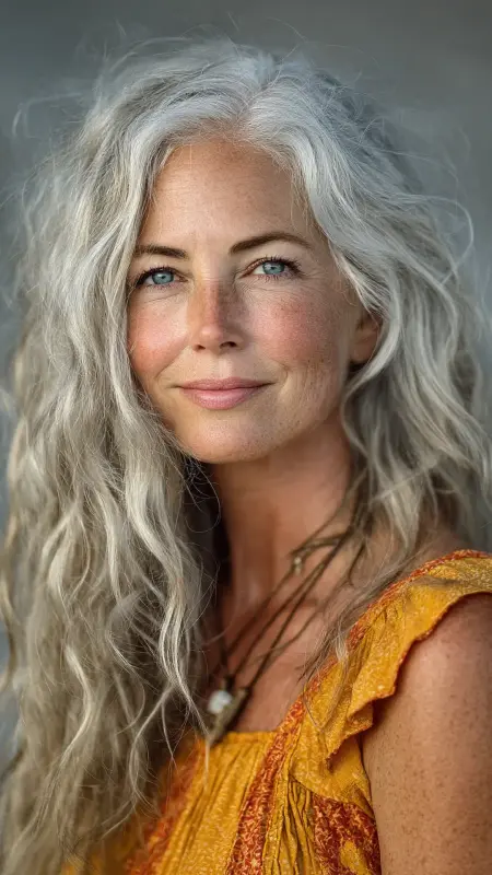 Medium-Length Beach Waves - medium length hair for women over 50