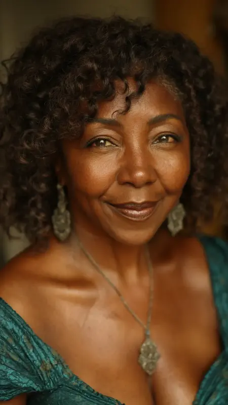 Medium-Length Relaxed Curls - Hairstyles For Black Women Over 50
