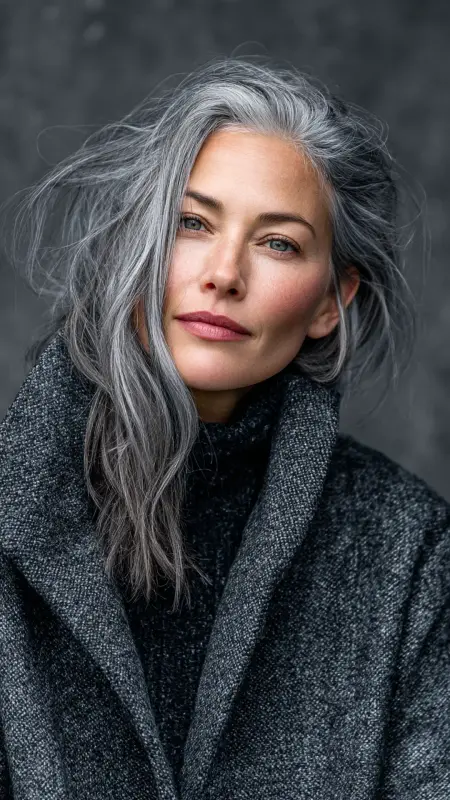 Medium-Length Sliced Cut - medium length hair for women over 50