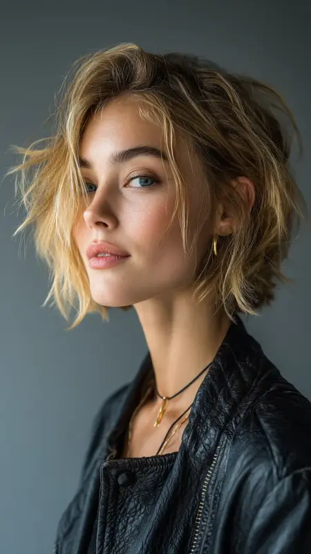 Messy Feathered Bob - Feathered Bob Hairstyles