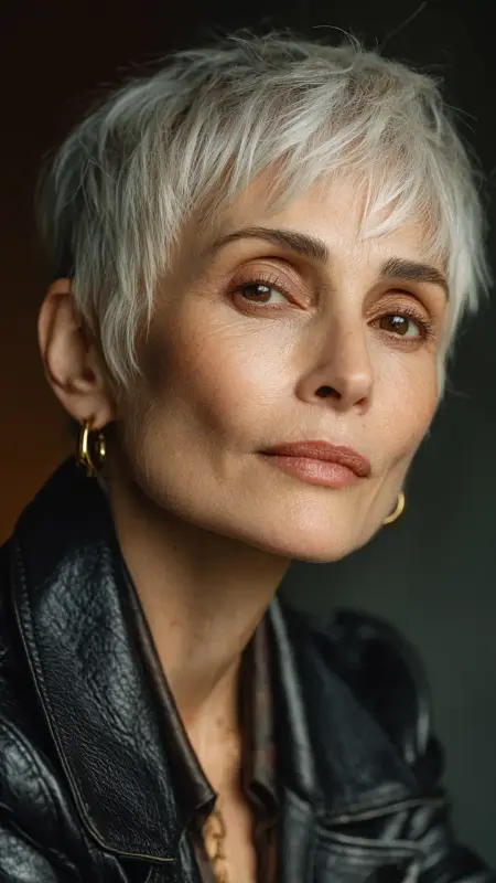 Mid-Length Cut with Razor Layers - Medium length hair with layers over 60 older women