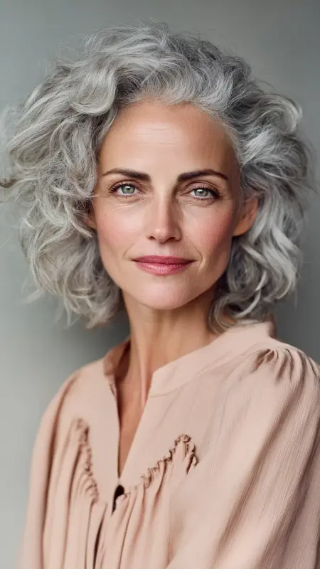 Mid-Length Layers with Lifted Roots - Medium length hair with layers over 60 older women