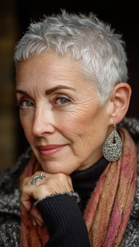 Modern Crop with Tapered Sides - Sassy hair older women