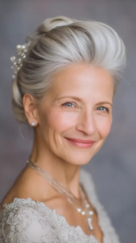 Modern French Twist - Hairstyles for 80 year old women