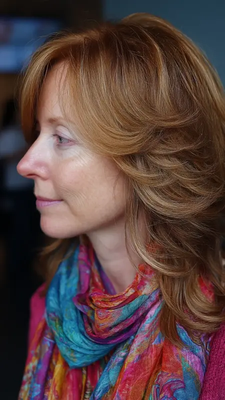 Modern Layered Cut with Wispy Fringe - Hairstyles For Women Over 50 With Thinning Hair