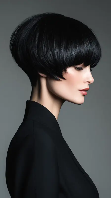 The Chic Black Mushroom Cut: A Timeless Revival - Mushroom Haircut
