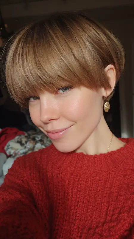 Chic Glow-up: Blonde Mushroom Haircut - Mushroom Haircut