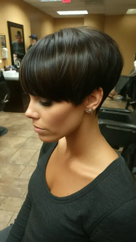 The Chic Cap: Dark Brown Mushroom Cut - Mushroom Haircut