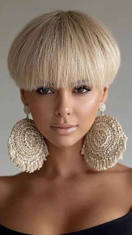Golden Shimmer Mushroom Mane - Mushroom Haircut