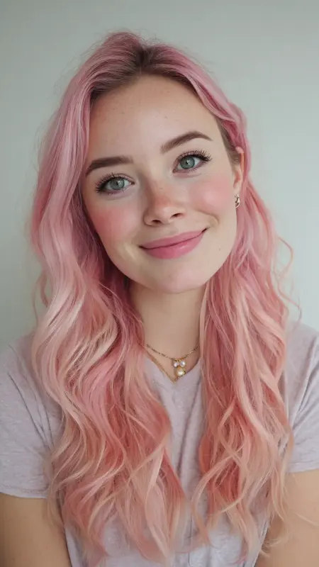 Pastel Pink Ombr - Hair color ideas for women in 30s