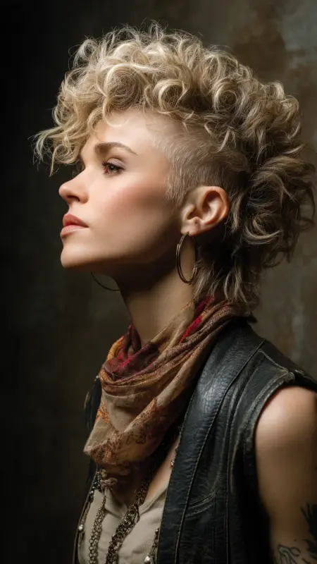 Permed Pixie Mullet - Permed pixie hairstyles