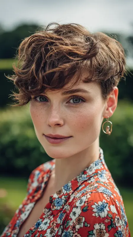 Permed Pixie with Feathered Layers - Permed pixie hairstyles