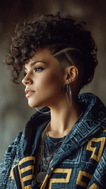 Permed Pixie with Undercut Design - Permed pixie hairstyles