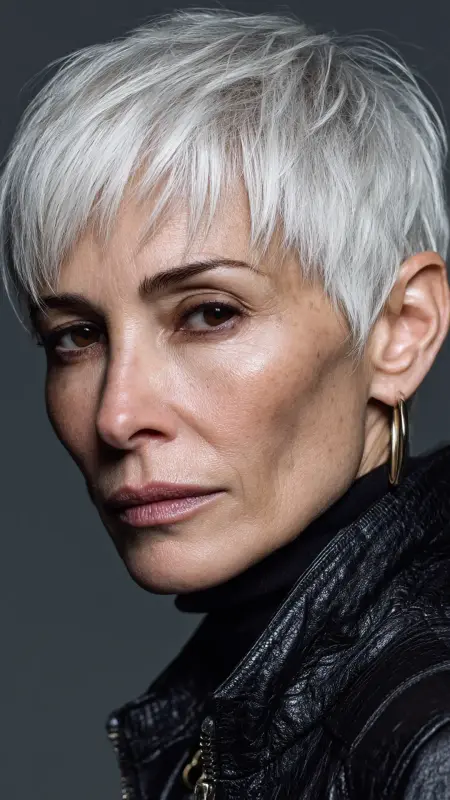 Pixie with Cropped Fringe - Pixie hairstyles for older women over 60