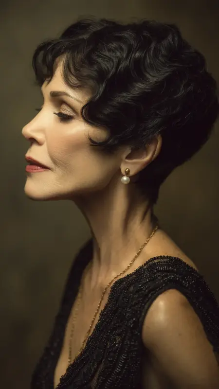 Pixie with Finger Waves - Pixie Cut Hairstyles For Older Women