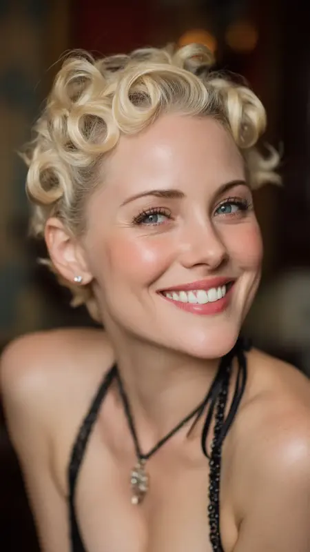 Pixie with Finger Waves - Pixie Haircuts For Fine Hair