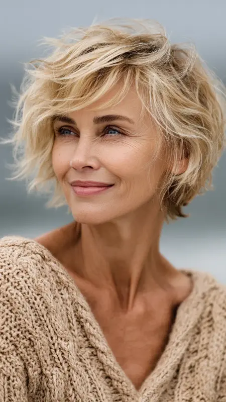 Pixie with Soft Waves - Short pixie hairstyles for older women