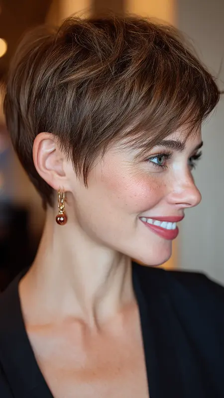 Pixie with Tapered Nape - Pixie Haircuts For Fine Hair