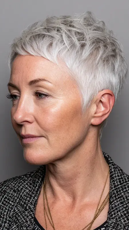 Pixie with Tapered Sides - Pixie hairstyles for older women over 60