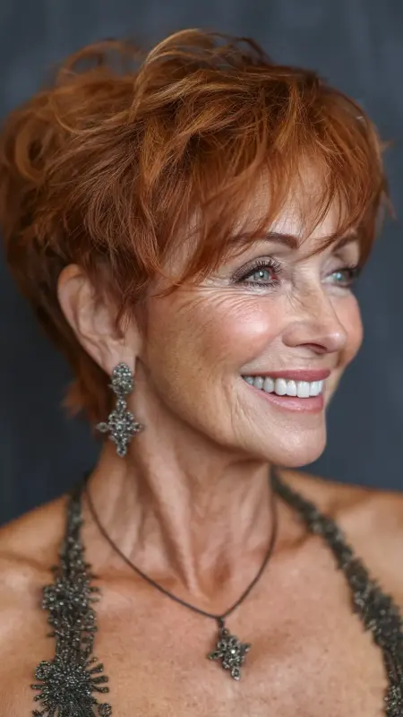 Pixie with Volume Crown - Short pixie hairstyles for older women
