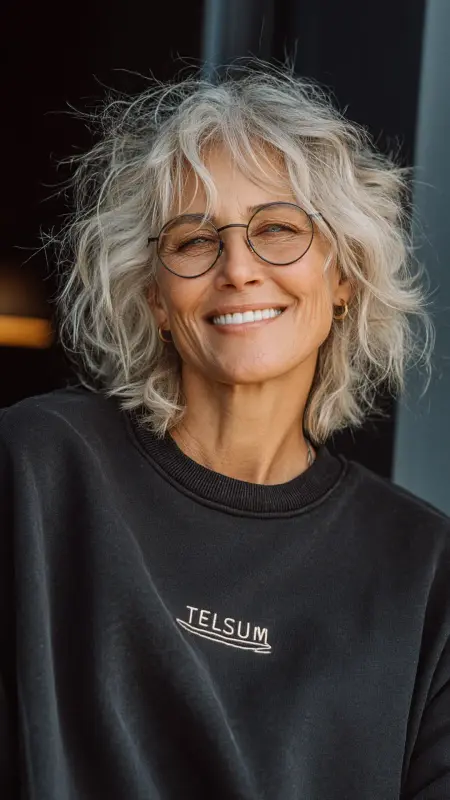 Playful Tousled Crop - Hairstyles for 80 year old women