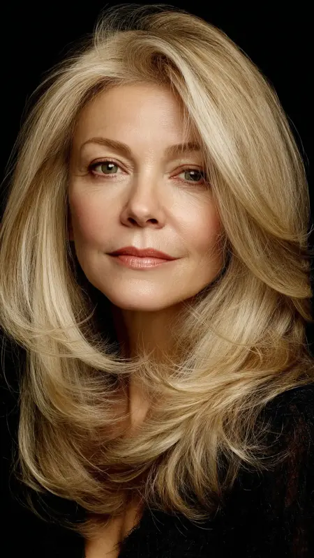 Polished Blowout with Soft Layers - Sassy hair older women