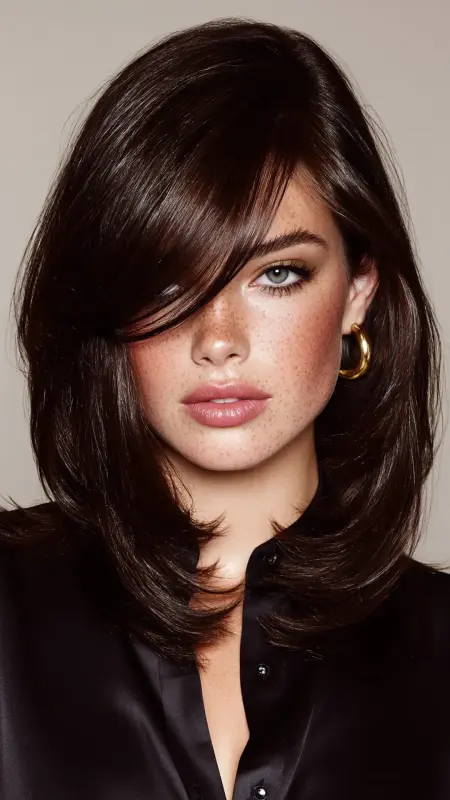 Polished Lob with Side Part - Glass Hair