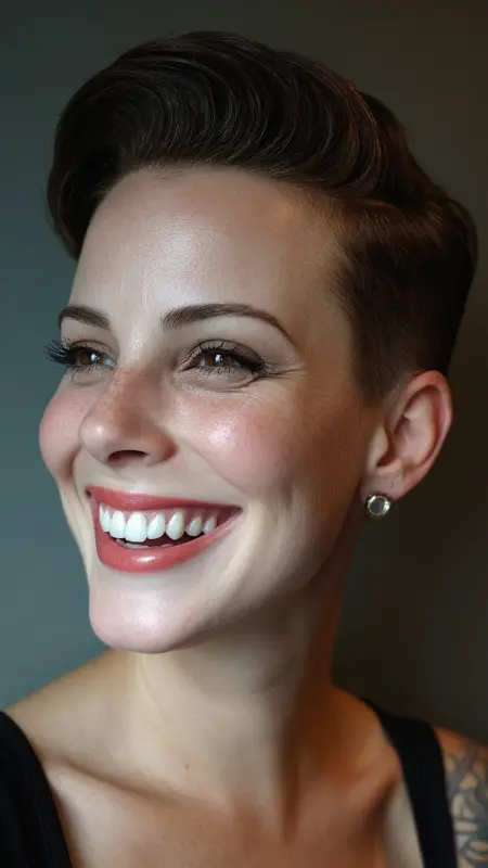 Polished Pixie Pompadour - Pixie Haircuts For Fine Hair