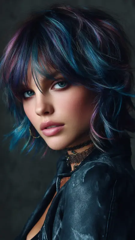 Enchanting Prism Layers: Boldly Styled Bob - Prism Hair