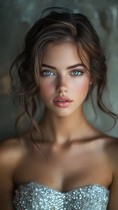 Dreamy Elegance: Enchanting Loose Updo with Rich Highlights - Prom Hairstyles for Strapless Dresses