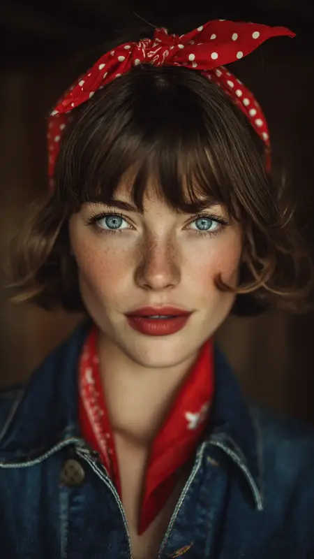 Retro Bob with Bandana - 50s bob
