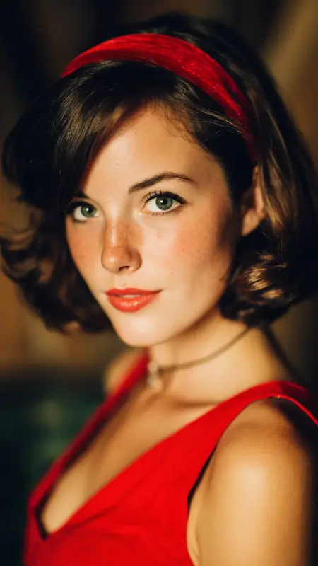 Retro Bob with Velvet Headband - Retro bob hairstyles