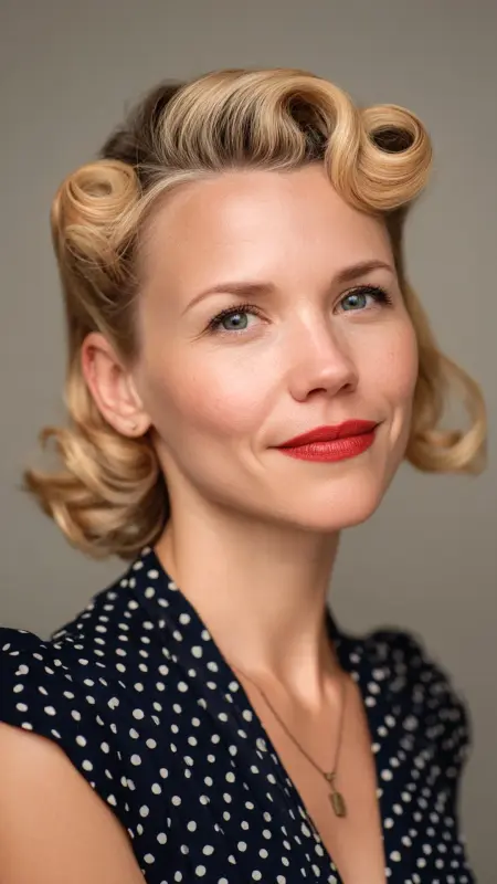Retro Bob with Victory Rolls - Retro bob hairstyles