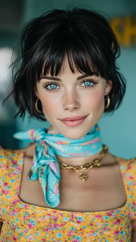 Retro-Inspired Stacked Bob with Flipped Ends - Stacked Bob Haircut For Fine Hair