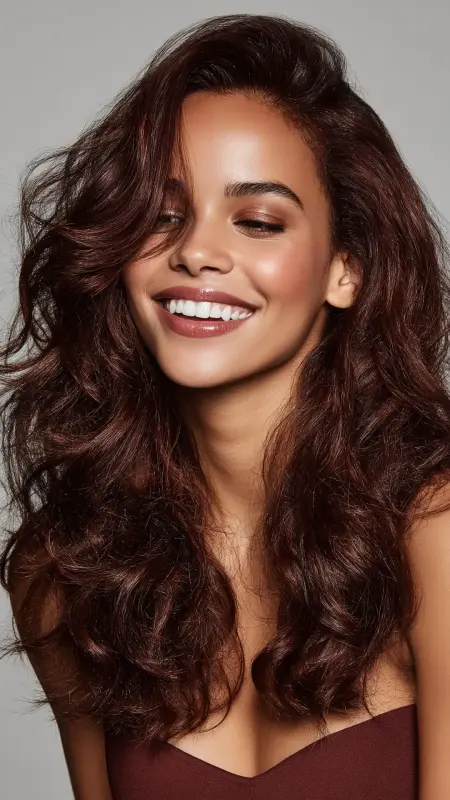 Rich Mahogany Glow - Classy hair color ideas